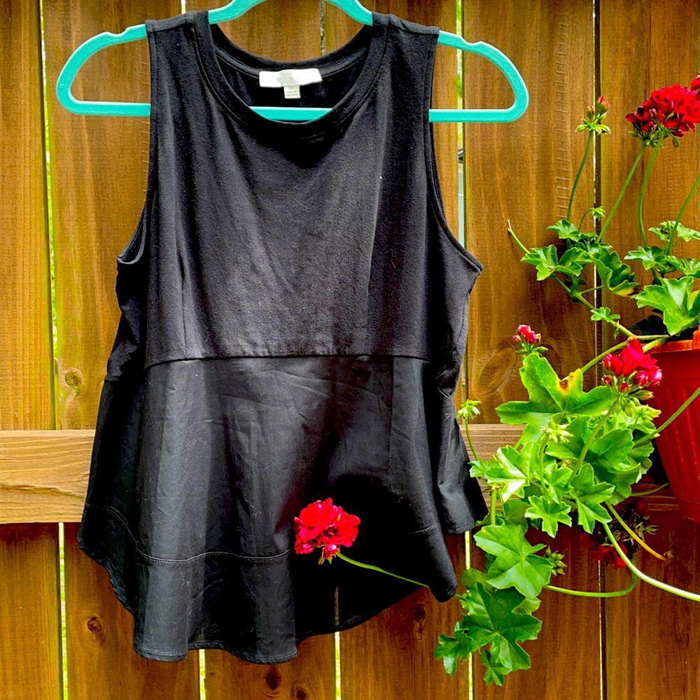 NWOT Black Peplum Top